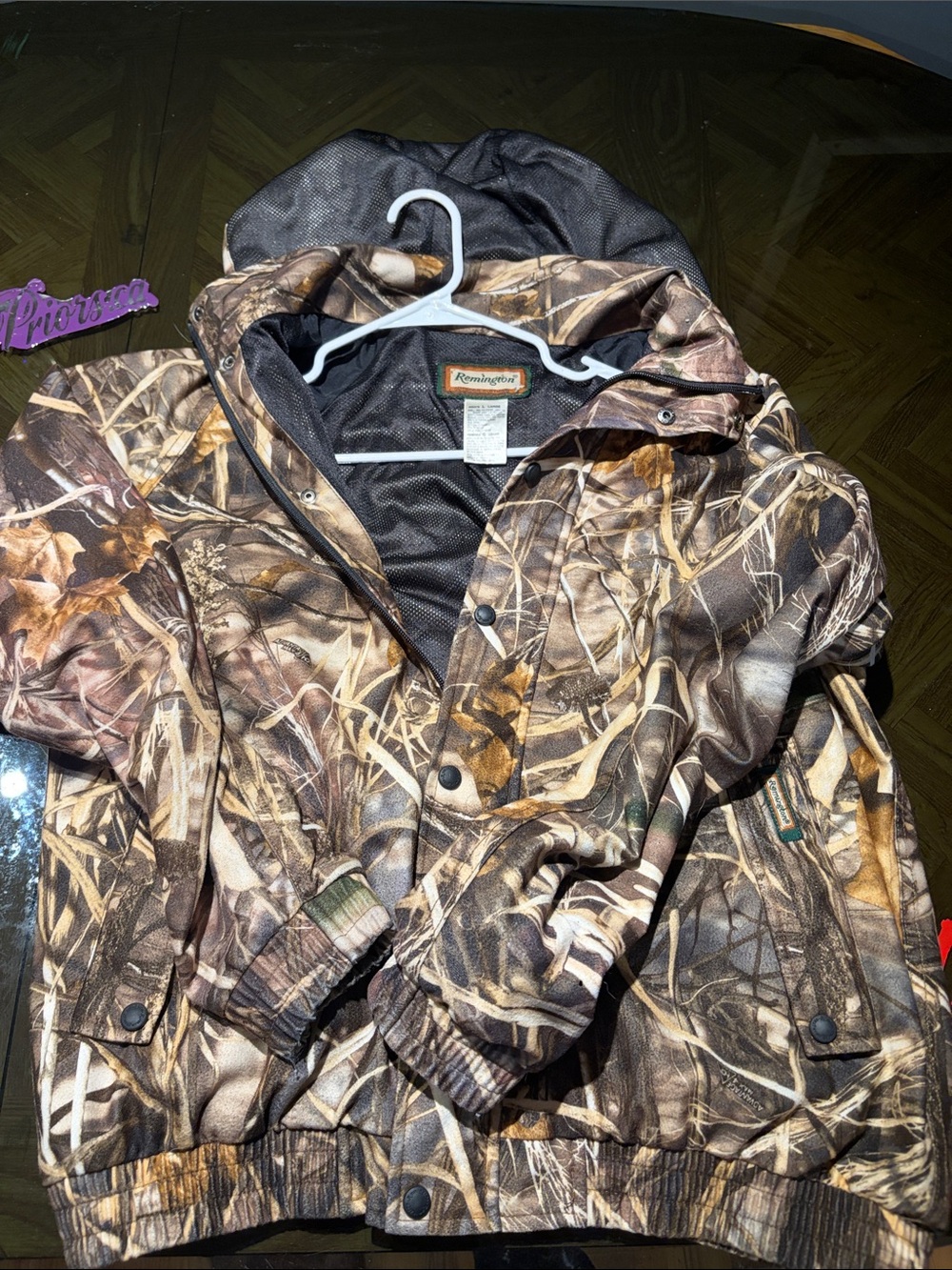 Remington Brown and Tan Camouflage Hooded Jacket